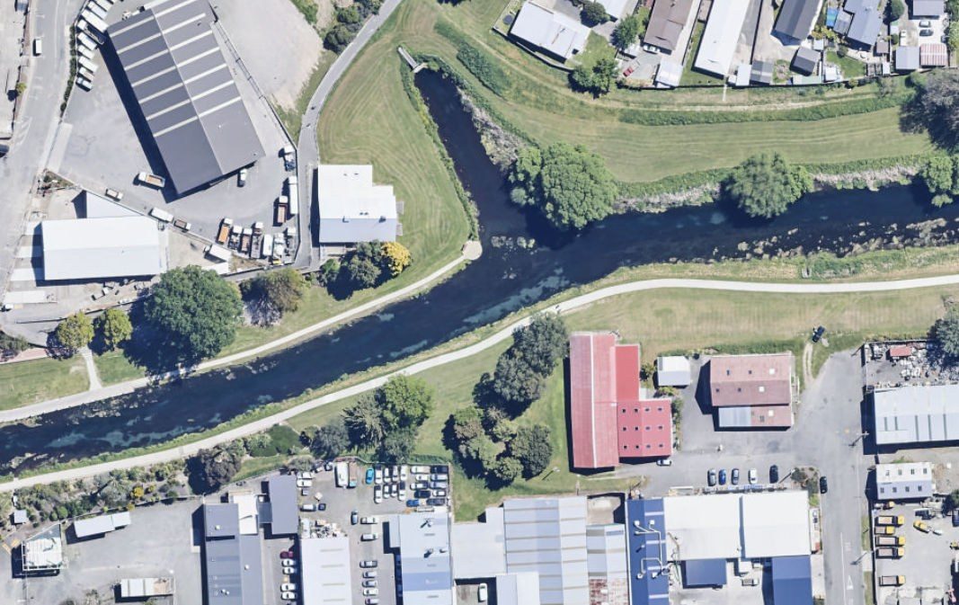 Aerial of the Taylor River site, Blenheim